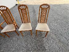 Free delivery used Wooden Dining Table with 6 Chairs - Photo 8