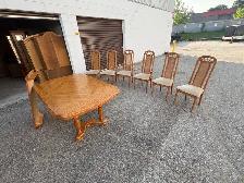 Free delivery used Wooden Dining Table with 6 Chairs - Photo 10