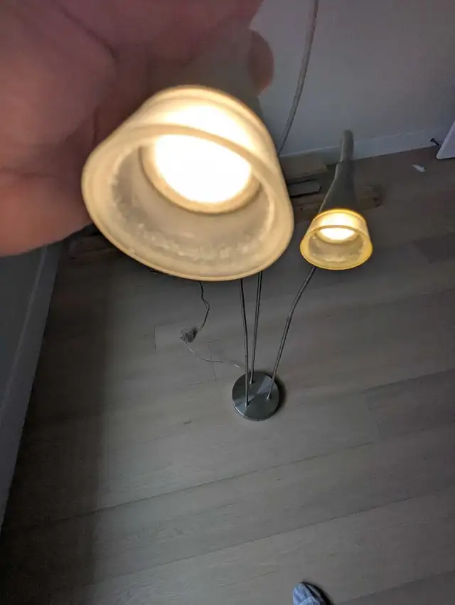 Floor lamp with LED lights and foot switch