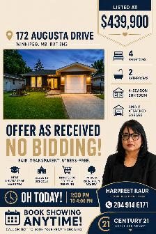 House for $439,000, Univ of Manitoba just 5 min away