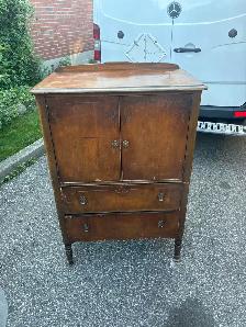 Free delivery used antique Vintage Wooden Cabinet with Drawers