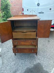 Free delivery used antique Vintage Wooden Cabinet with Drawers - Photo 6