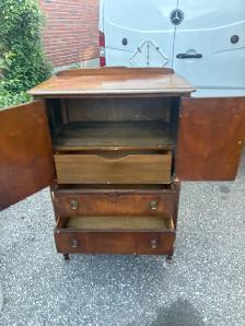Free delivery used antique Vintage Wooden Cabinet with Drawers - Photo 8