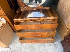 Free delivery antique Vintage 1930s Art Deco Waterfall Dresser - Photo 8