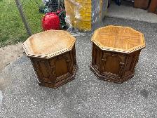 Free delivery used Vintage Octagon End Tables (Pair)