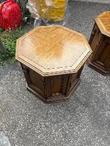 Free delivery used Vintage Octagon End Tables (Pair) - Photo 4