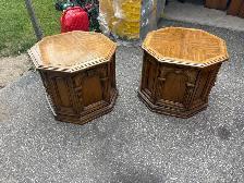 Free delivery used Vintage Octagon End Tables (Pair) - Photo 5