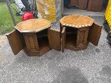 Free delivery used Vintage Octagon End Tables (Pair) - Photo 6