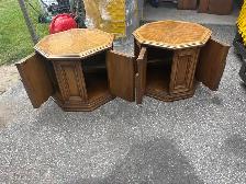 Free delivery used Vintage Octagon End Tables (Pair) - Photo 7