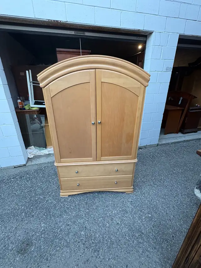 Free delivery used Wooden Armoire with Drawers