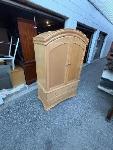 Free delivery used Wooden Armoire with Drawers - Photo 2
