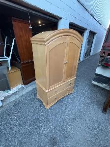 Free delivery used Wooden Armoire with Drawers - Photo 3