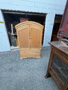 Free delivery used Wooden Armoire with Drawers - Photo 6