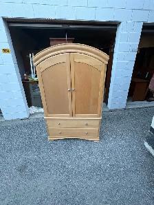 Free delivery used Wooden Armoire with Drawers - Photo 7