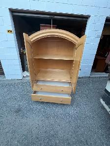 Free delivery used Wooden Armoire with Drawers - Photo 10
