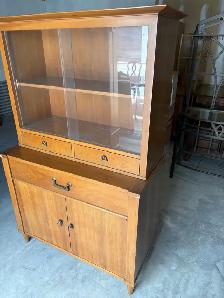 Free delivery antique Vintage Wooden China Cabinet (1950-1960) - Photo 5