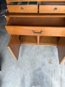 Free delivery antique Vintage Wooden China Cabinet (1950-1960) - Photo 6