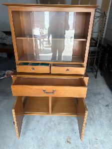 Free delivery antique Vintage Wooden China Cabinet (1950-1960) - Photo 7