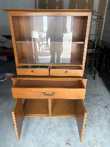 Free delivery antique Vintage Wooden China Cabinet (1950-1960) - Photo 8