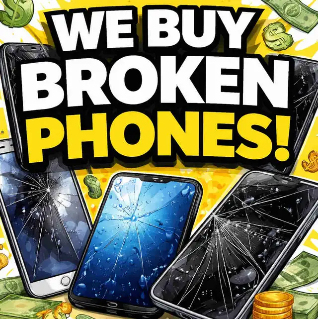 We buy broken phones at Dr. Phone fix.