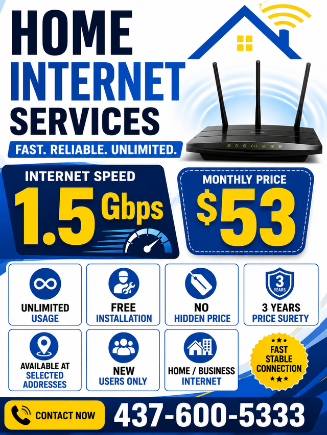 Best Internet Deal $53 | 1.5 Gbps Unlimited