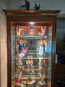 Two 6', 6' Gorgeous Curio Cabinets with 3 Dimmer Settings