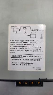 Sony XM-D6000GTX 1400Watt Monoblock Class D Amplifier - Photo 3