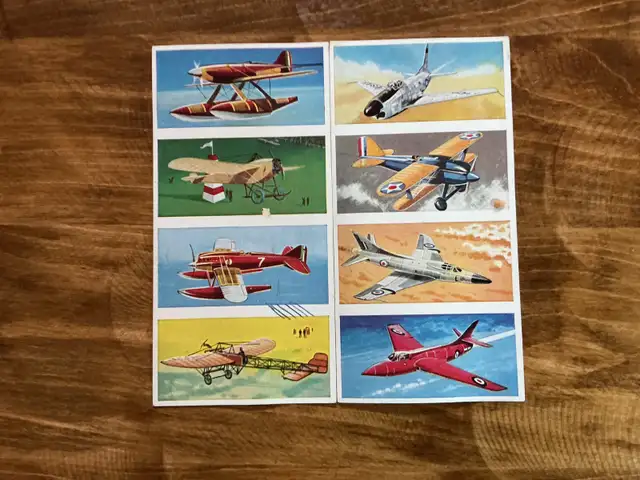 8. 1961 Lyons Tea "WINGS OF SPEED" Uncut Panels Cards !