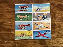 8. 1961 Lyons Tea "WINGS OF SPEED" Uncut Panels Cards !