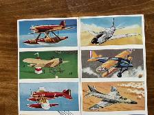 8. 1961 Lyons Tea "WINGS OF SPEED" Uncut Panels Cards ! - Photo 2