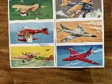 8. 1961 Lyons Tea "WINGS OF SPEED" Uncut Panels Cards ! - Photo 3