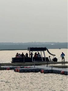Double Decker Pontoon Boat on Lake Simcoe