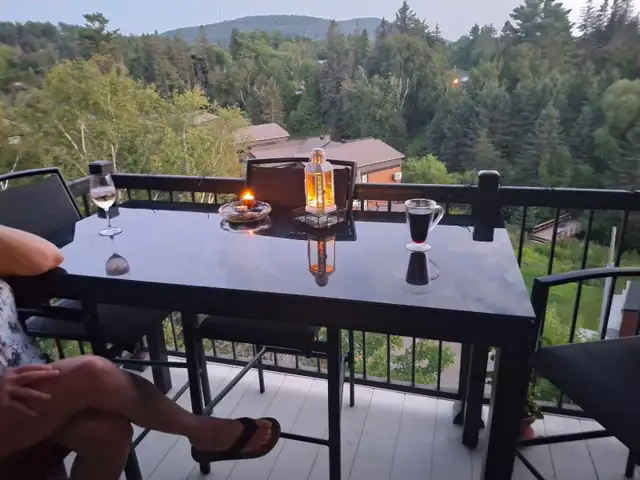 Table de bar de Luxe verre trempée noire