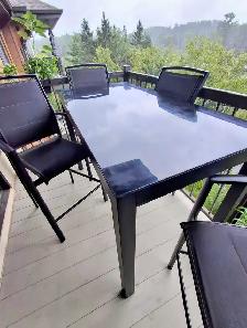 Table de bar de Luxe verre trempée noire - Photo 2