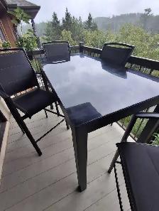 Table de bar de Luxe verre trempée noire - Photo 3