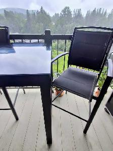 Table de bar de Luxe verre trempée noire - Photo 4