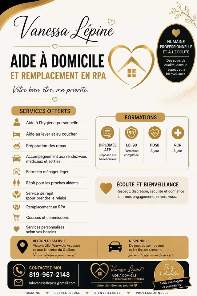 aide a domicile & Remplacement RPA