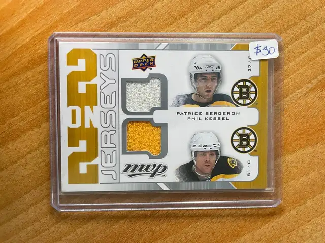 2008-09 MVP 2on2 Jerseys Bergeron/Kessel/Thomas/Ryder