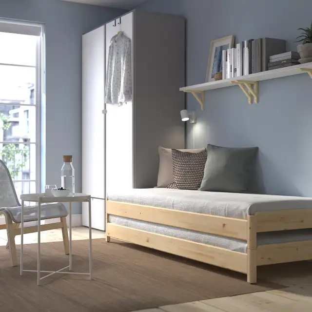 IKEA Stackable bedsHALF PRICE assembled$99 Call Pat 825-419-6281
