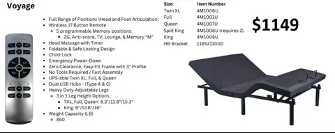 ADJUSTABLE BEDS STARTING AT $789!