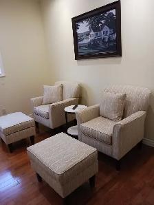Chair & Matching Ottoman