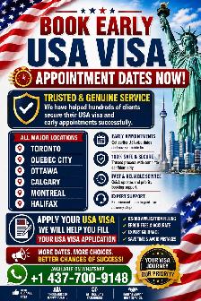 early usa appointment dates are available