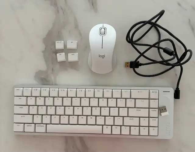 Lofree Flow 84 white keyboard and mouse   accessories