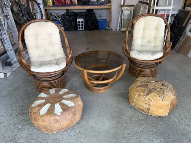 Bamboo Chairs and Table