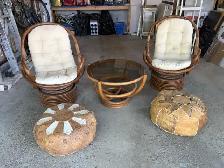 Bamboo Chairs and Table
