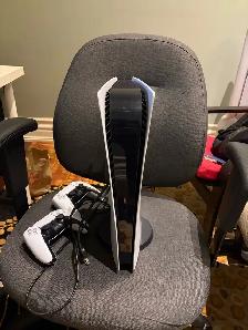PS5 with controllers