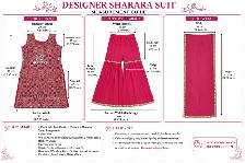 Brand New Indian Ladies Pink Designer Sharara Punjabi Suit - Photo 2