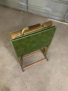 Tv trays and holder