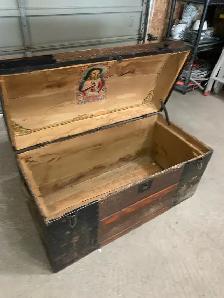 Old steamer trunk - Photo 3
