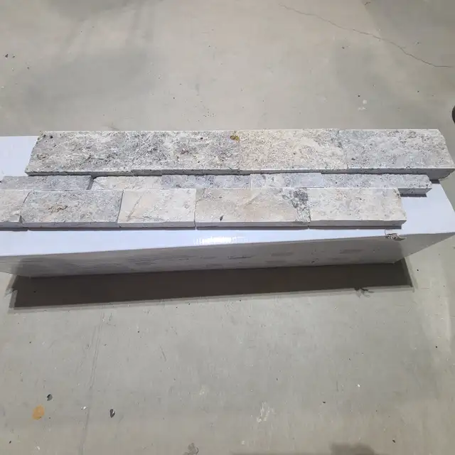 Natural Travertine Split Face Wall PanelsSilver Ash Split Face